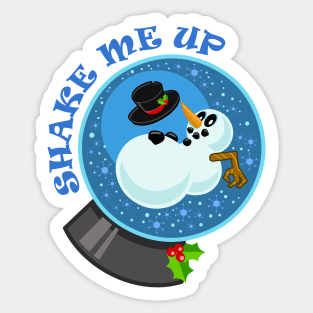 Shake Me Up Snowman Snow Globe Sticker